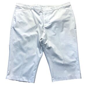 Croft & Barrow Womens Pants siz 24W new nwt $44 White Cotton Stretch Long Shorts